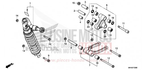 REAR CUSHION CRF1000AK de 2019
